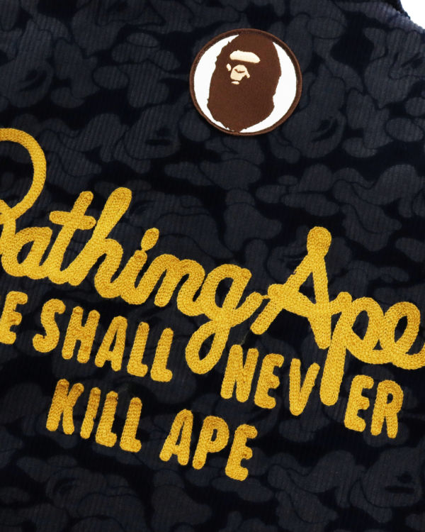 Bape Solid Camo Corduroy Champion Pracovná Bundy Panske Námornícka Modrá Modre | SK-8325