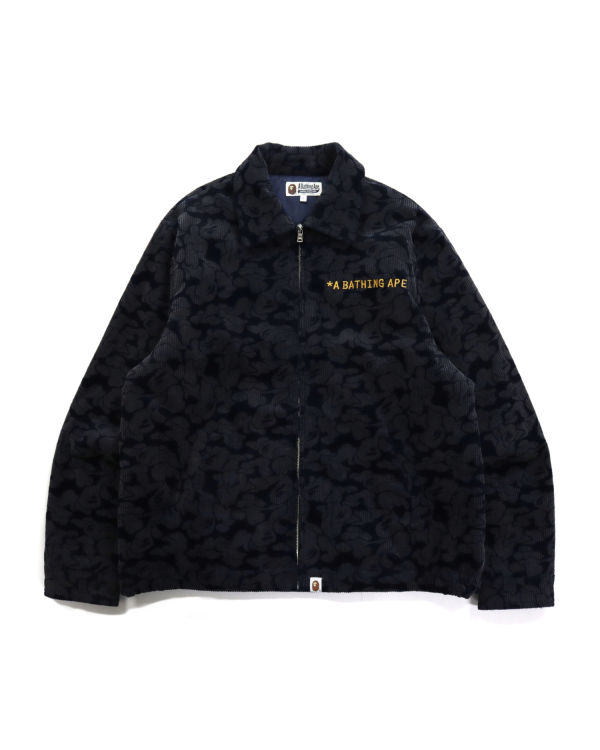 Bape Solid Camo Corduroy Champion Pracovná Bundy Panske Námornícka Modrá Modre | SK-8325