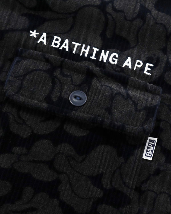 Bape Solid Camo Corduroy Pracovná Kosele Panske Námornícka Modrá Modre | SK-2781