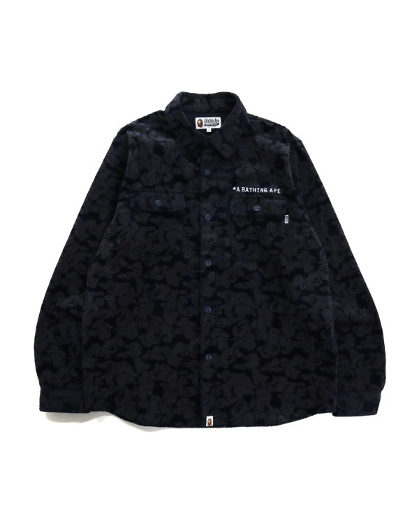 Bape Solid Camo Corduroy Pracovná Kosele Panske Námornícka Modrá Modre | SK-2781