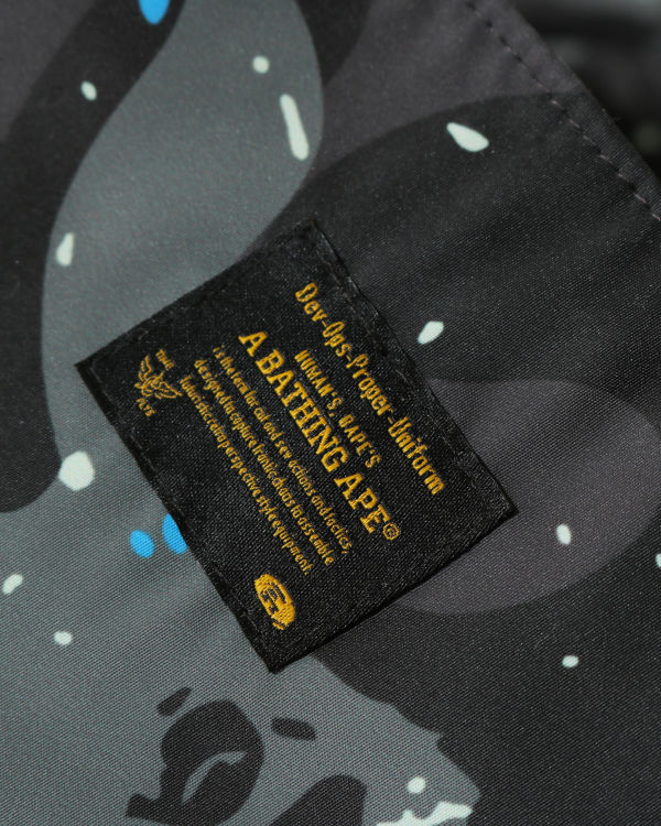 Bape Space Camo Military Loose Fit Páperové Bundy Panske Čierne | SK-8251