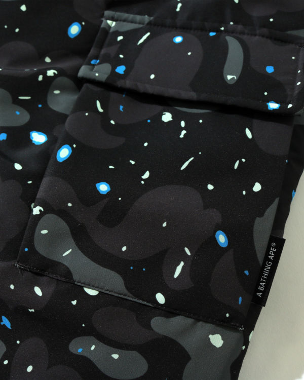 Bape Space Camo Military Loose Fit Páperové Bundy Panske Čierne | SK-8251