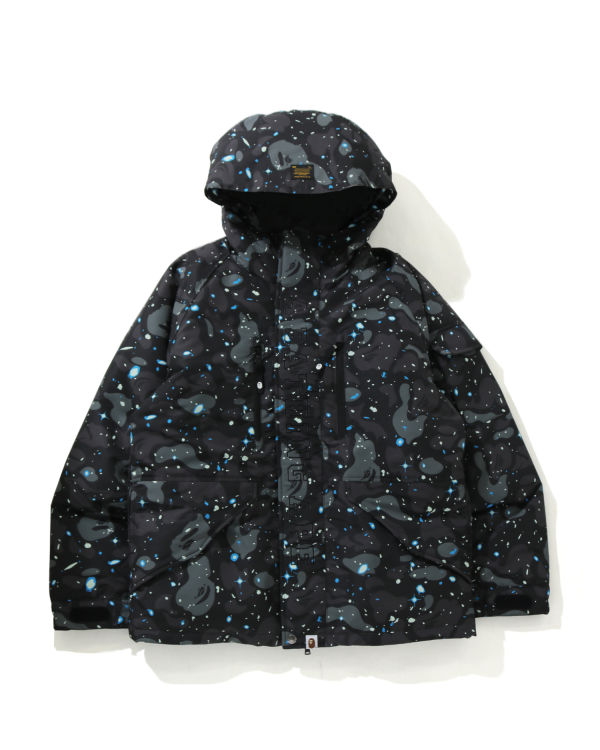 Bape Space Camo Military Loose Fit Páperové Bundy Panske Čierne | SK-8251