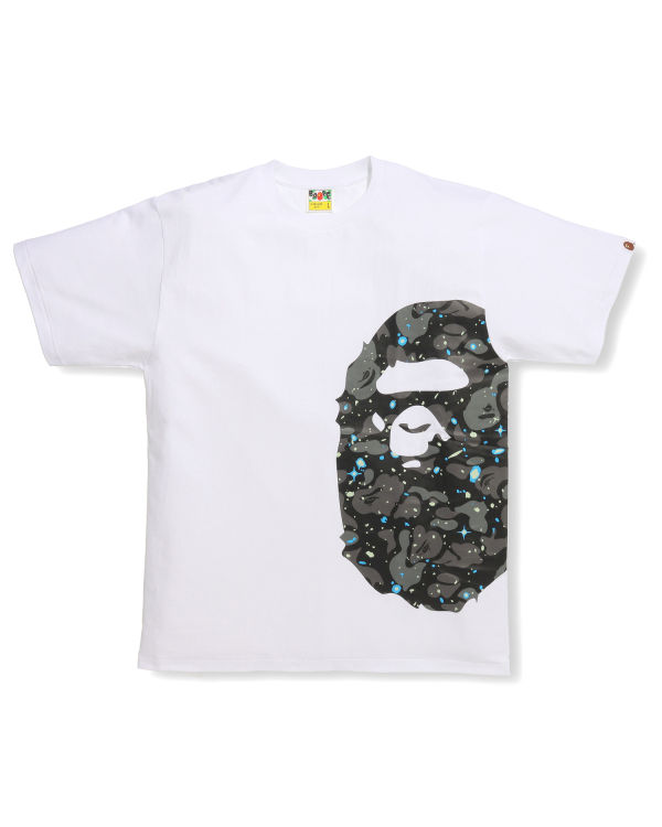 Bape Space Camo Side Big Ape Head Tricko Panske Biele | SK-1820