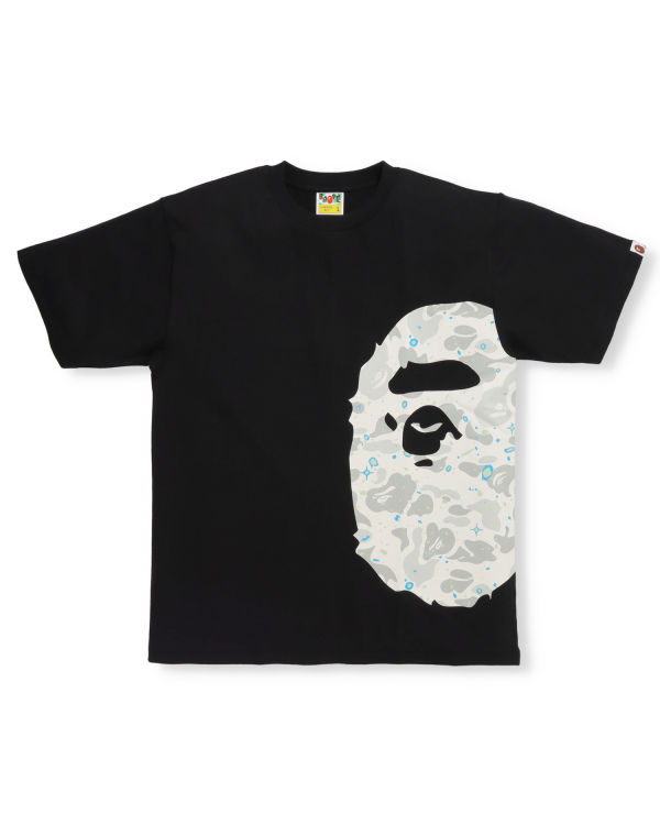 Bape Space Camo Side Big Ape Head Tricko Panske Čierne | SK-3764