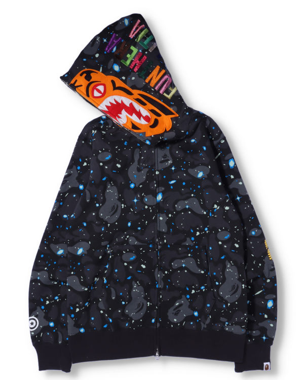 Bape Space Camo Tiger Full Zip Mikiny S Kapucňou Panske Čierne | SK-1928