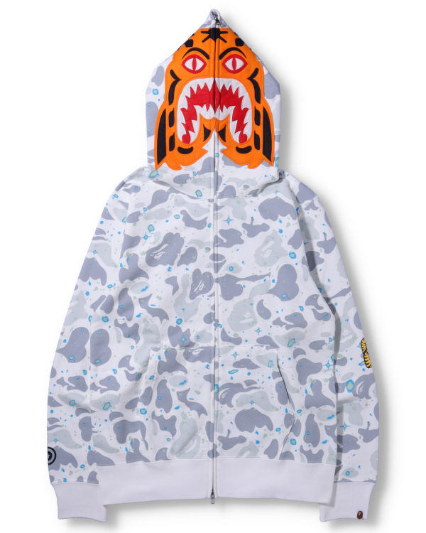 Bape Space Camo Tiger Full Zip Mikiny S Kapucňou Panske Biele | SK-3809