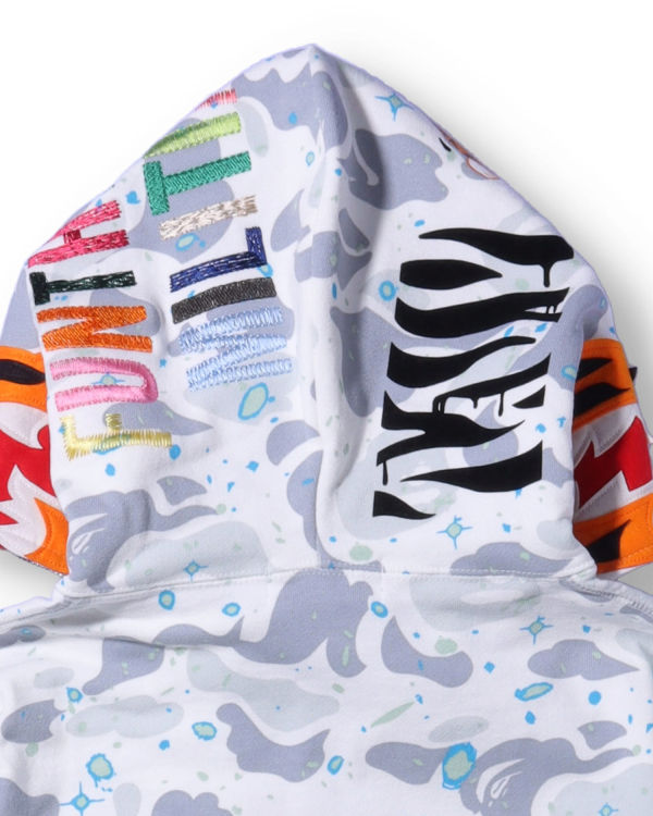 Bape Space Camo Tiger Full Zip Mikiny S Kapucňou Panske Biele | SK-3809