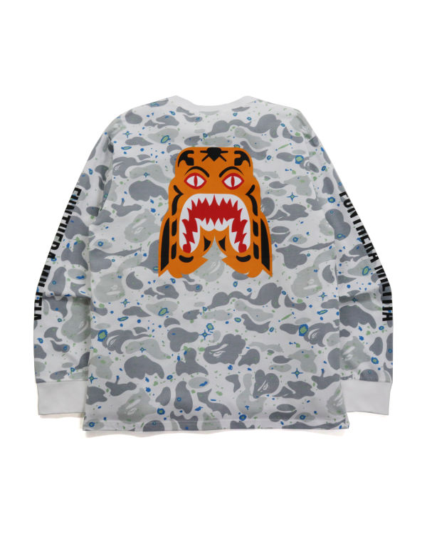 Bape Space Camo Tiger L/S Tricko Panske Krém | SK-2715