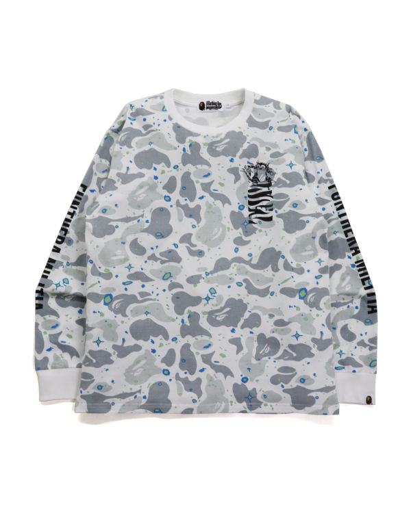 Bape Space Camo Tiger L/S Tricko Panske Krém | SK-2715
