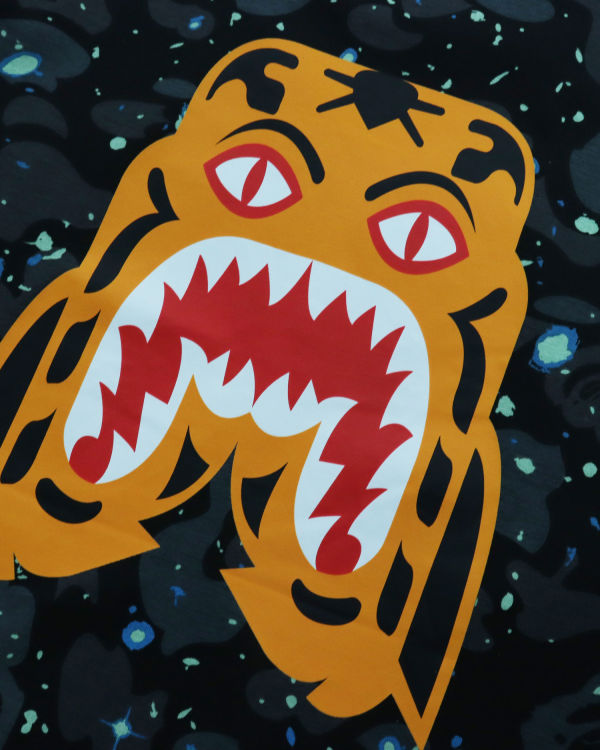 Bape Space Camo Tiger L/S Tricko Panske Čierne | SK-6214