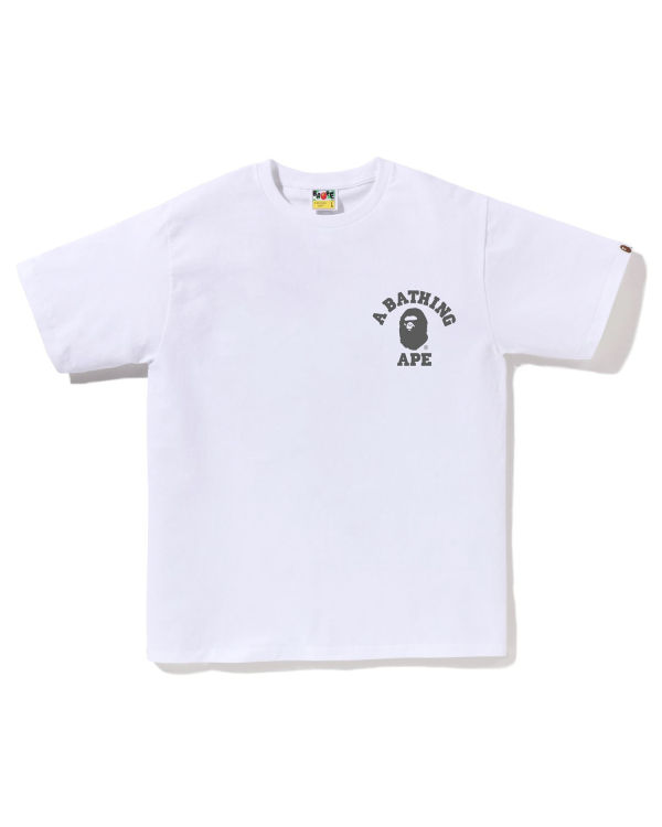 Bape Speed Racer College ATS Tricko Panske Biele | SK-6104