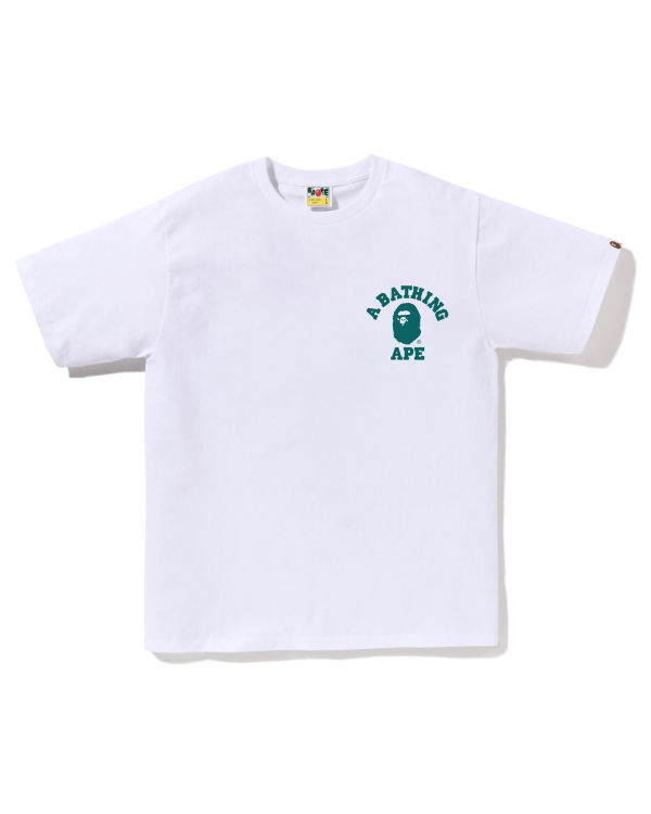 Bape Speed Racer College ATS Tricko Panske Biele | SK-7249
