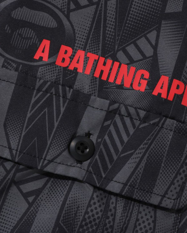 Bape Speed Racer Relaxed Fit Kosele Panske Čierne | SK-5193