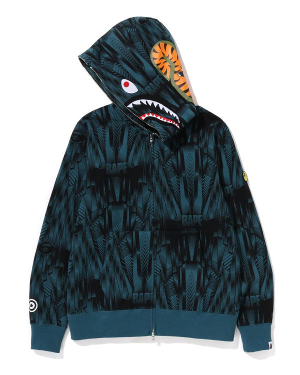 Bape Speed Racer Shark Full Zip Mikiny S Kapucňou Panske Modre | SK-8639