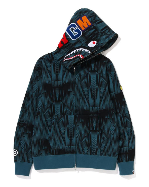 Bape Speed Racer Shark Full Zip Mikiny S Kapucňou Panske Modre | SK-8639