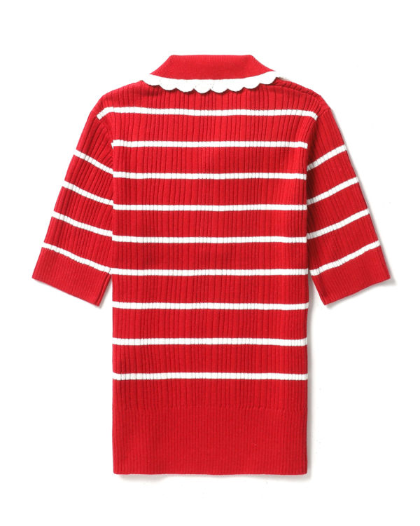 Bape Stripe Tricko Damske Svetlo Červené | SK-1649