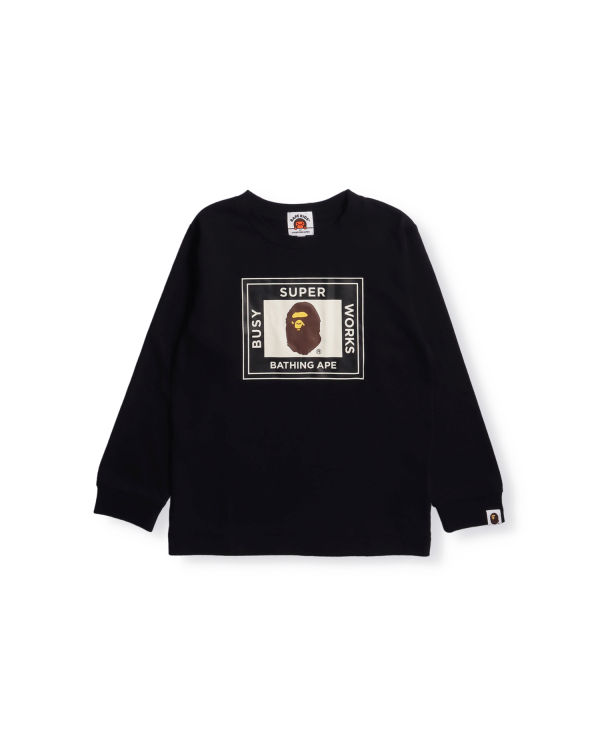 Bape Super Busy Works L/S Tricko Detske Čierne | SK-8072