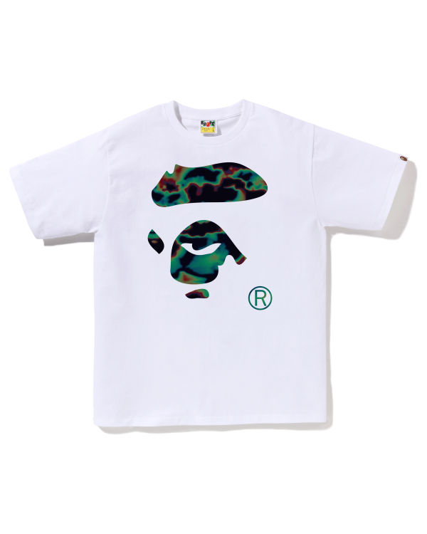 Bape Thermography Ape Face Tricko Panske Biele | SK-2843