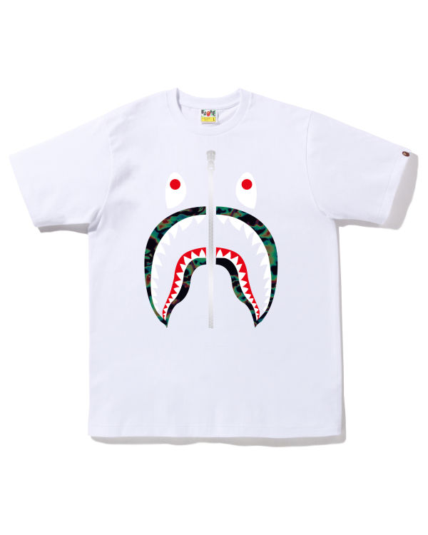 Bape Thermography Shark Tricko Panske Biele | SK-7894