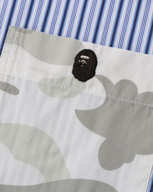 Bape Thomas Mason Multi Pattern Siroke Topanky Fit Kosele Panske Modre Biele | SK-3954