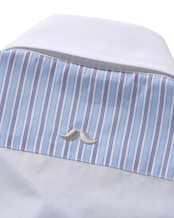 Bape Thomas Mason Multi Pattern Siroke Topanky Fit Kosele Panske Modre Biele | SK-3954