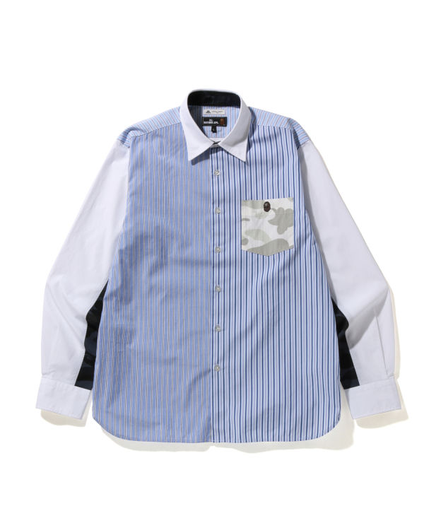 Bape Thomas Mason Multi Pattern Siroke Topanky Fit Kosele Panske Modre Biele | SK-3954