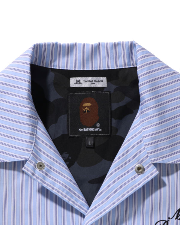 Bape Thomas Mason Stripe Coach Kosele Panske Modre | SK-9351