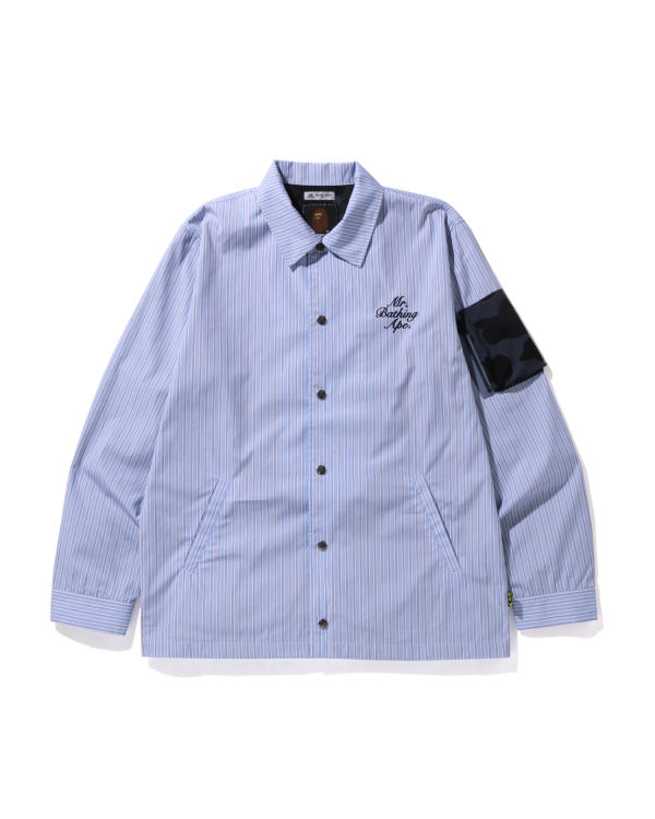 Bape Thomas Mason Stripe Coach Kosele Panske Modre | SK-9351