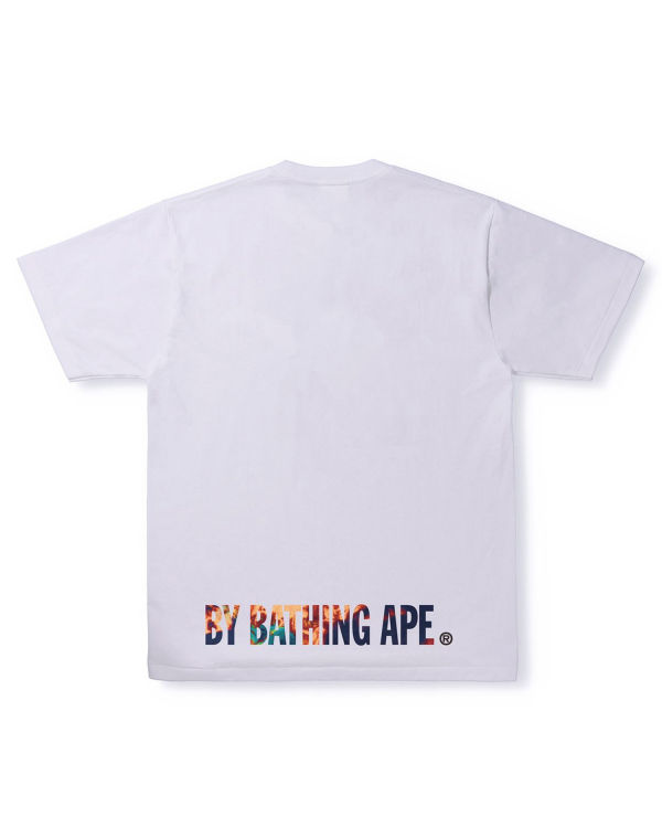 Bape Tie Dye Ape Face Tricko Panske Biele | SK-4183