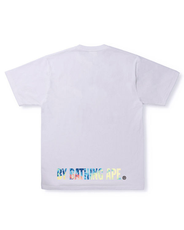 Bape Tie Dye Ape Face Tricko Panske Biele | SK-8035