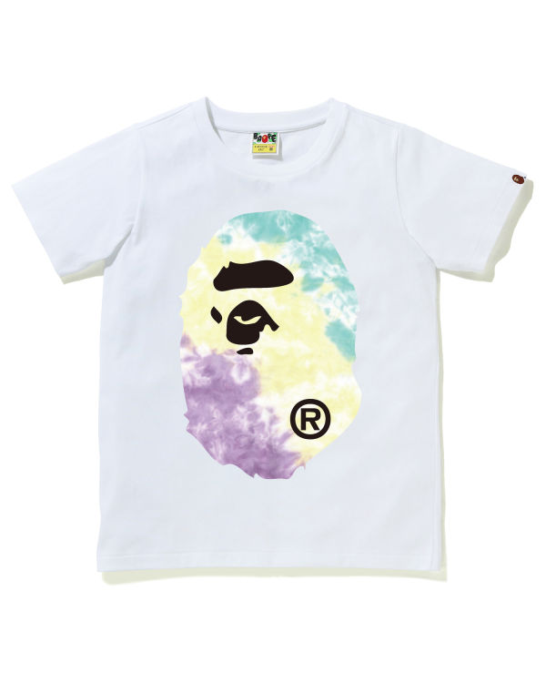 Bape Tie-Dye Big Ape Head Tricko Damske Biele | SK-9064