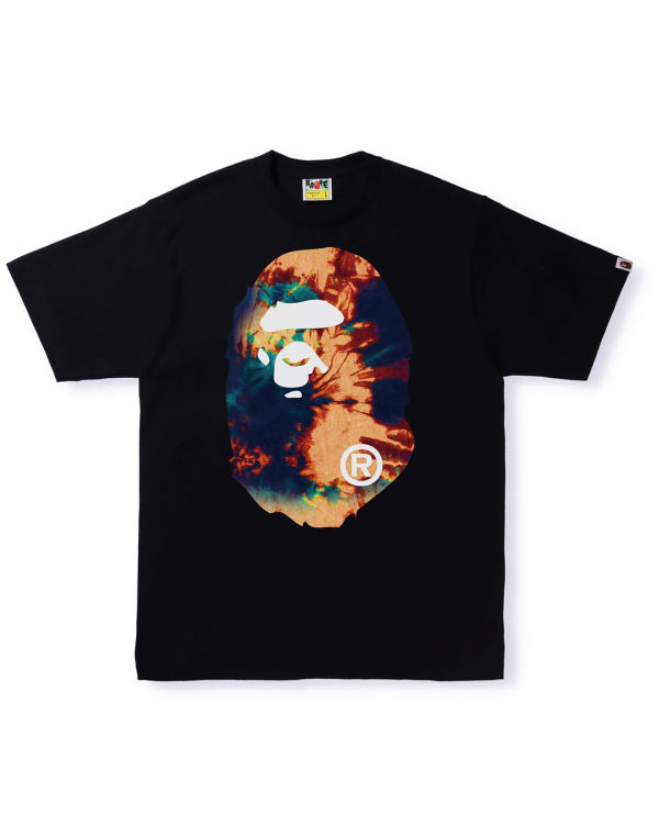 Bape Tie Dye Big Ape Head Tricko Panske Čierne | SK-2905