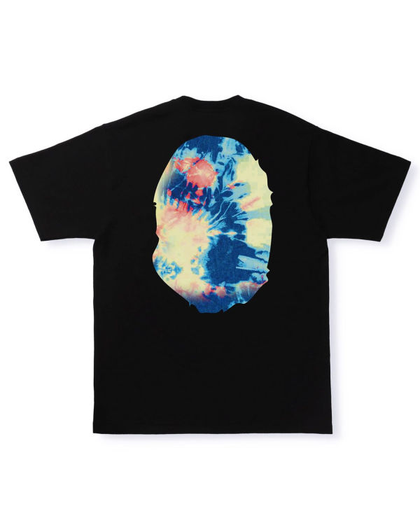 Bape Tie Dye Big Ape Head Tricko Panske Čierne | SK-6530