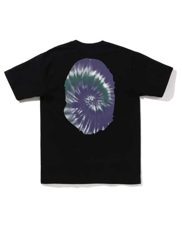 Bape Tie-Dye Big Ape Head Tricko Panske Čierne | SK-8945