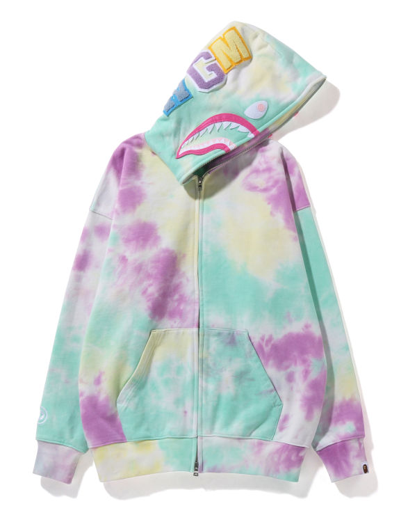 Bape Tie-Dye Shark Oversized Full Zip Mikiny S Kapucňou Damske Viacfarebný | SK-2691