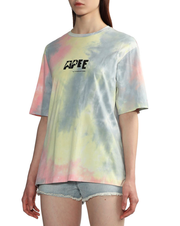 Bape Tie-dye graphic slit Tricko Damske Ruzove | SK-5328