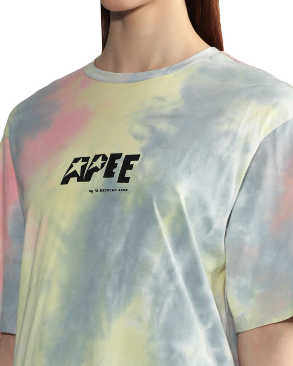 Bape Tie-dye graphic slit Tricko Damske Ruzove | SK-5328