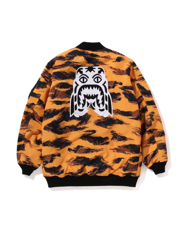 Bape Tiger Camo Long MA-1 Kabáty Panske Oranžové | SK-3458