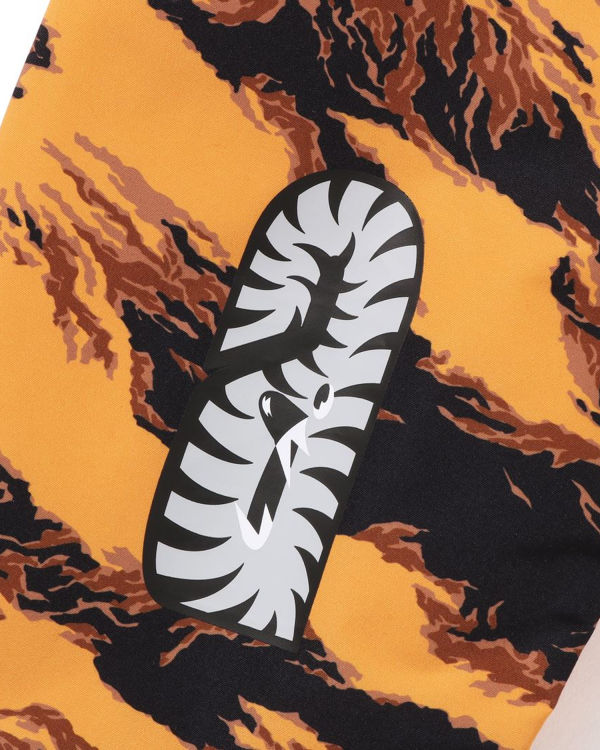 Bape Tiger Camo Long MA-1 Kabáty Panske Oranžové | SK-3458