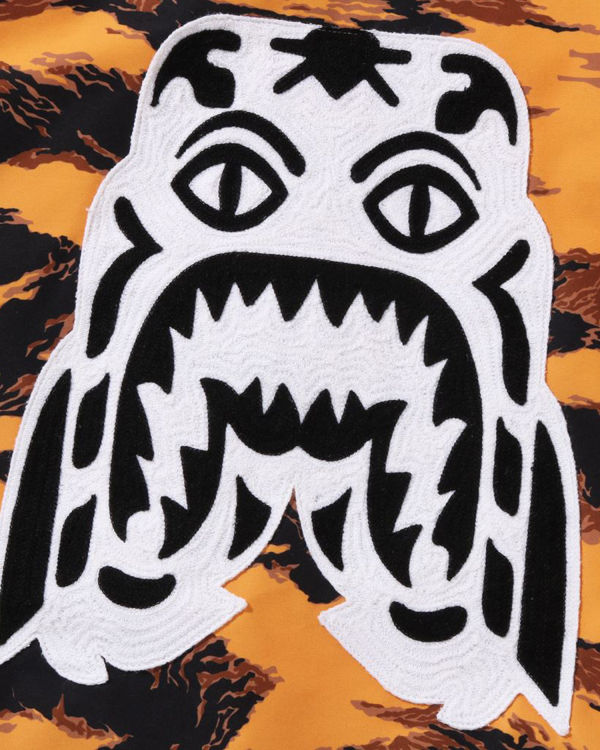 Bape Tiger Camo Long MA-1 Kabáty Panske Oranžové | SK-3458