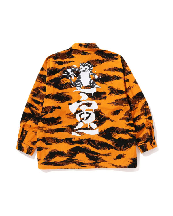 Bape Tiger Camo Relaxed Fit Military Kosele Panske Oranžové | SK-0514