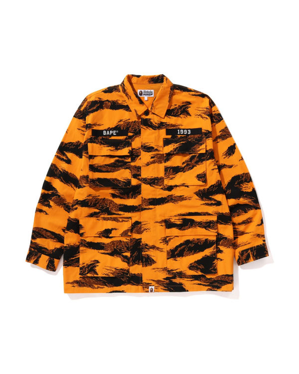 Bape Tiger Camo Relaxed Fit Military Kosele Panske Oranžové | SK-0514