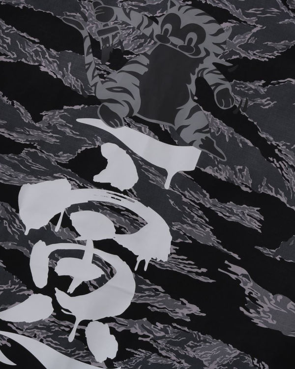 Bape Tiger Camo Relaxed Fit Military Kosele Panske Čierne | SK-6738