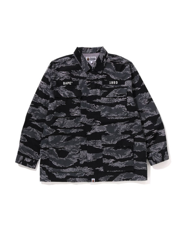 Bape Tiger Camo Relaxed Fit Military Kosele Panske Čierne | SK-6738