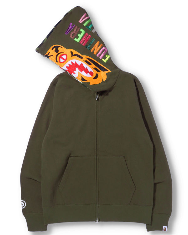 Bape Tiger Full Zip Mikiny S Kapucňou Panske Zelene | SK-6039