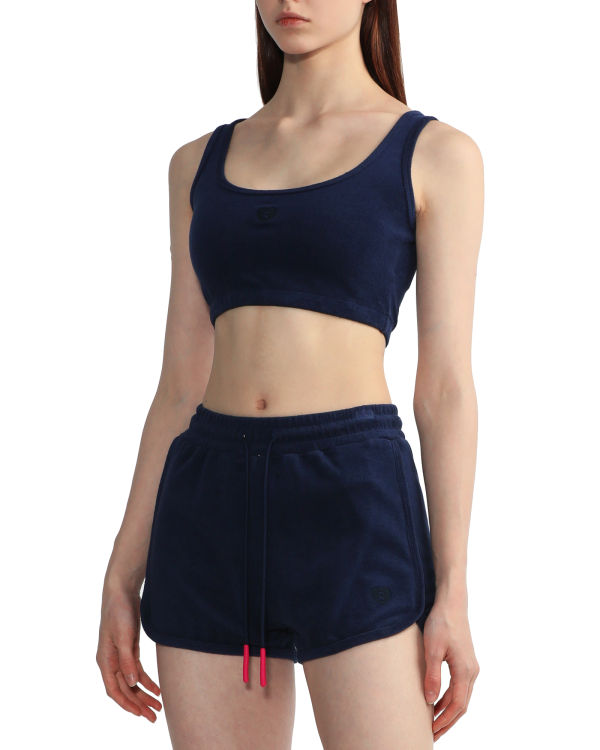 Bape Towelling crop Vesty Damske Námornícka Modrá Modre | SK-0741