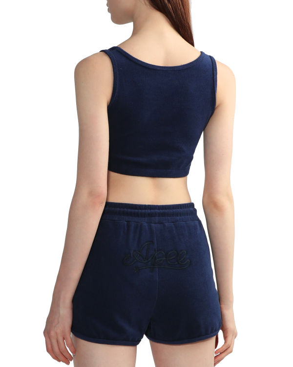 Bape Towelling crop Vesty Damske Námornícka Modrá Modre | SK-0741