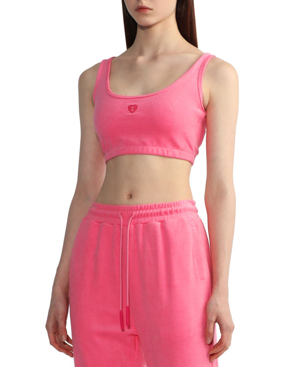 Bape Towelling crop Vesty Damske Ruzove | SK-9643