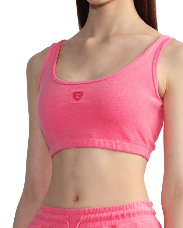 Bape Towelling crop Vesty Damske Ruzove | SK-9643